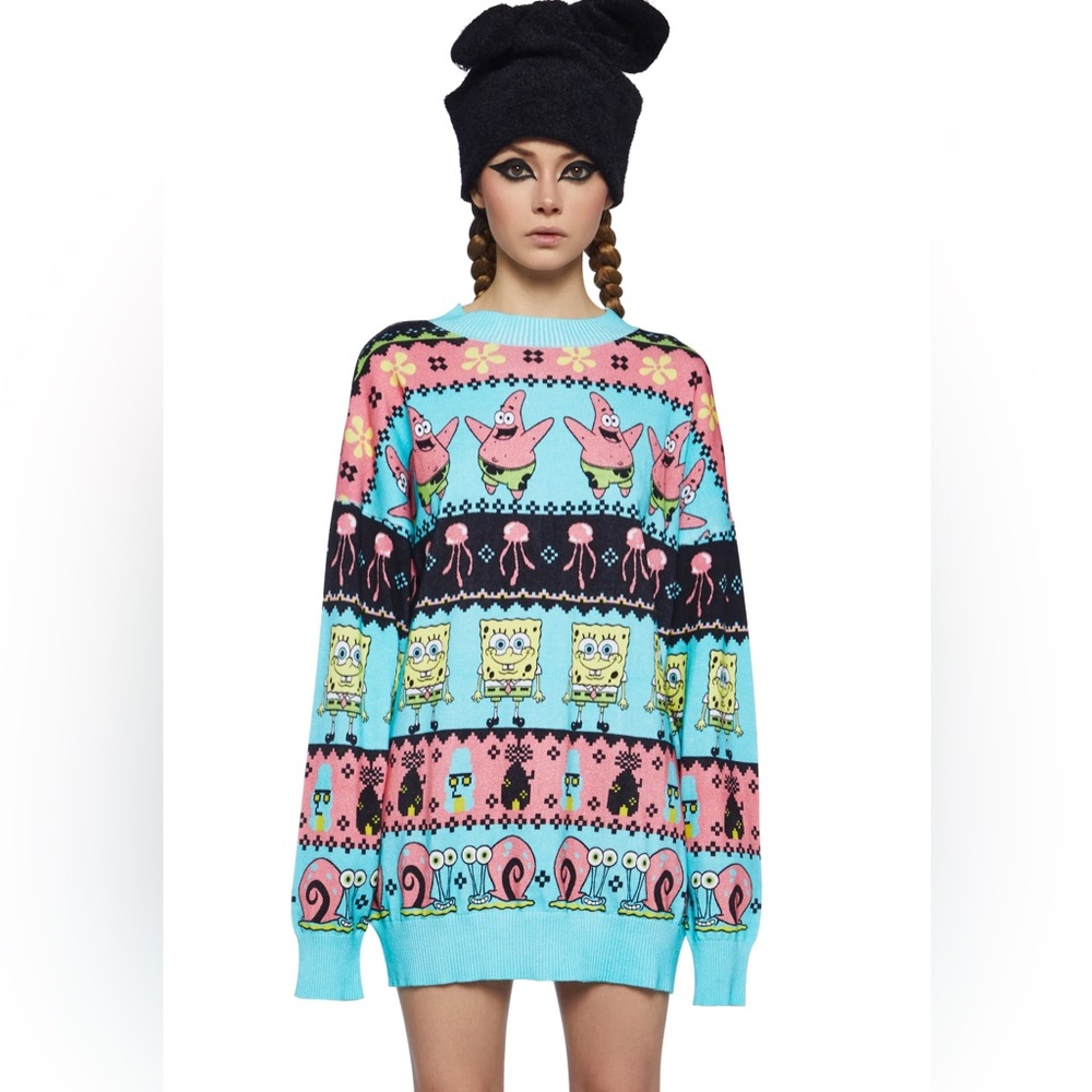 Dolls Kill X SpongeBob All Seasons Intarsia Sweater size M/L